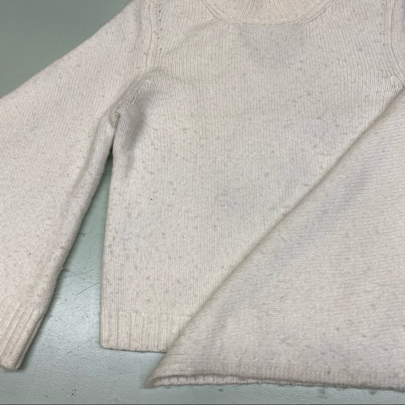 Moth White Turtleneck Flutter Sleeve Sweater - Picture 3 of 5